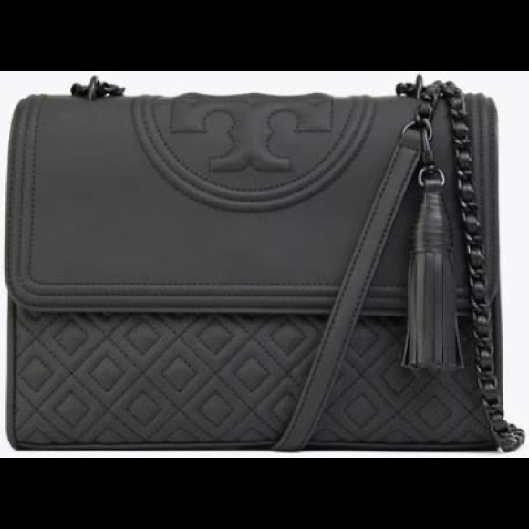 tory burch fleming convertible black matte